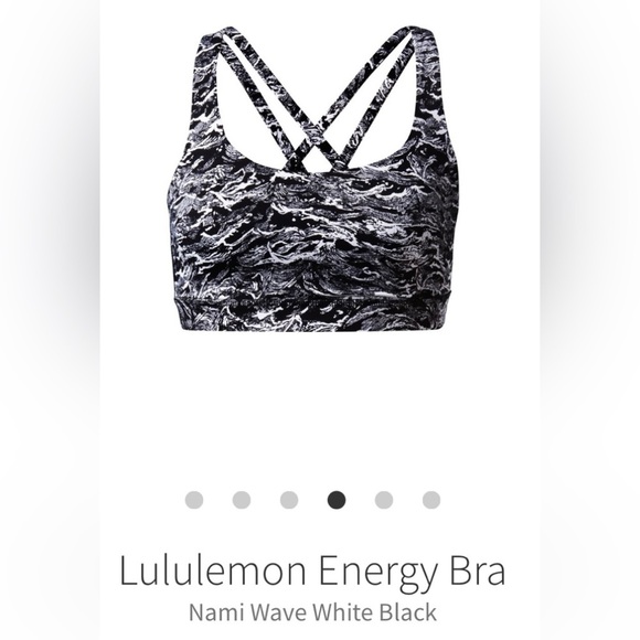 Lululemon Energy bra size 8 Nami Wave Black - Picture 5 of 9